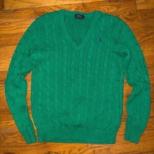 Ralph Lauren V-Neck Green Sweater